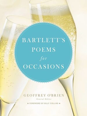 cover image of Bartlett's Poems for Occasions